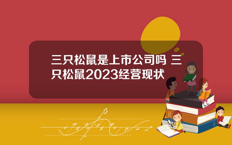 三只松鼠是上市公司吗 三只松鼠2023经营现状